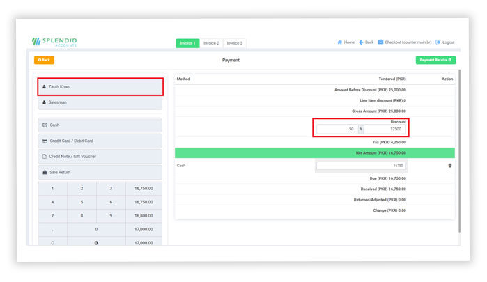 Customer discount at POS